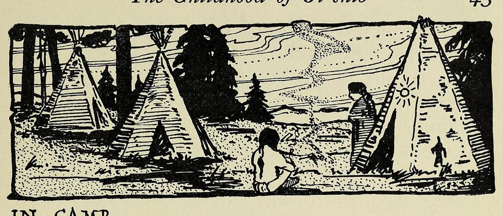 An illustration from The childhood of Ji-shib ́: the Ojibwa, 1900, leaf 47