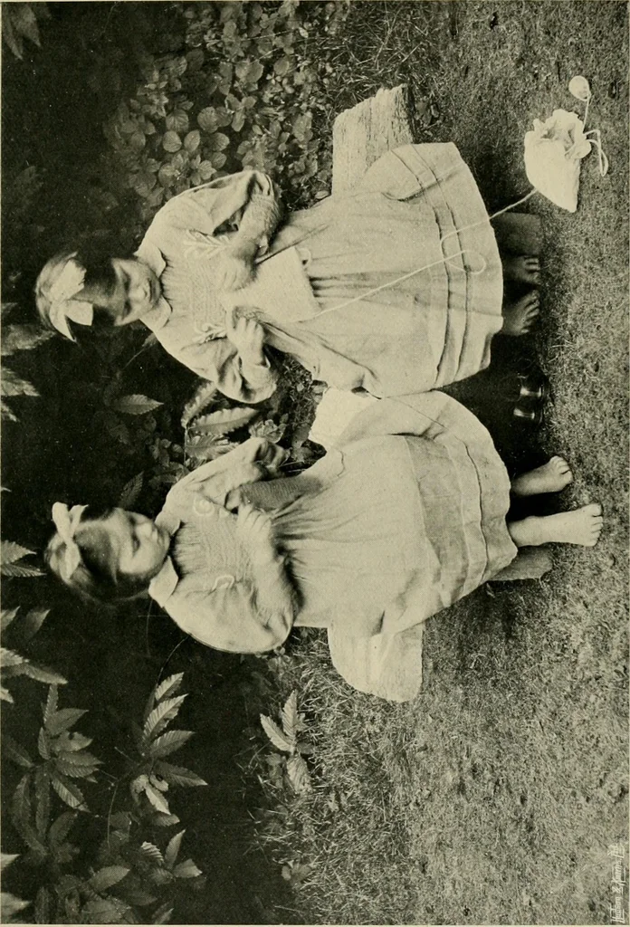 An illustration from Children and gardens, 1908, leaf 106