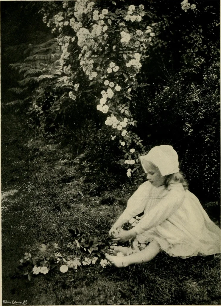 An illustration from Children and gardens, 1908, leaf 149