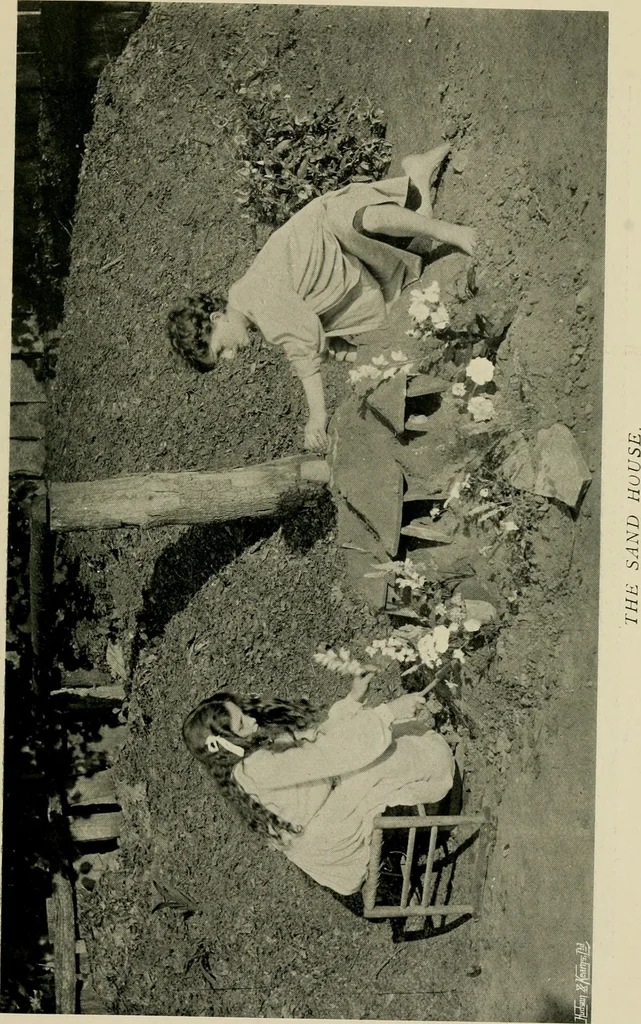 An illustration from Children and gardens, 1908, leaf 156