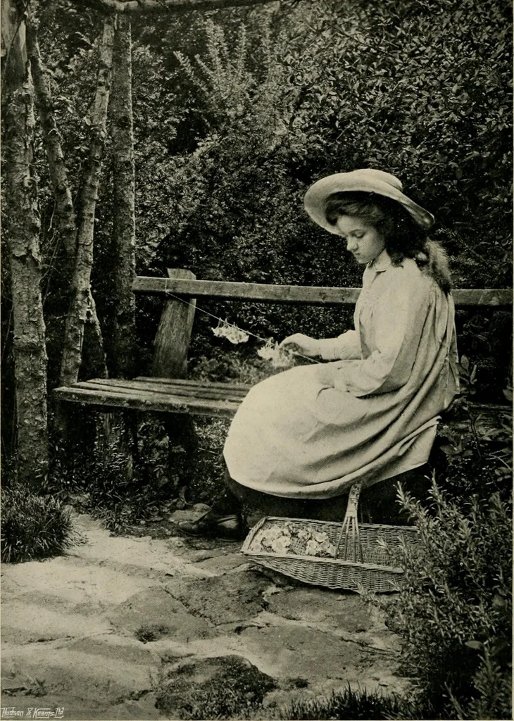 An illustration from Children and gardens, 1908, leaf 77