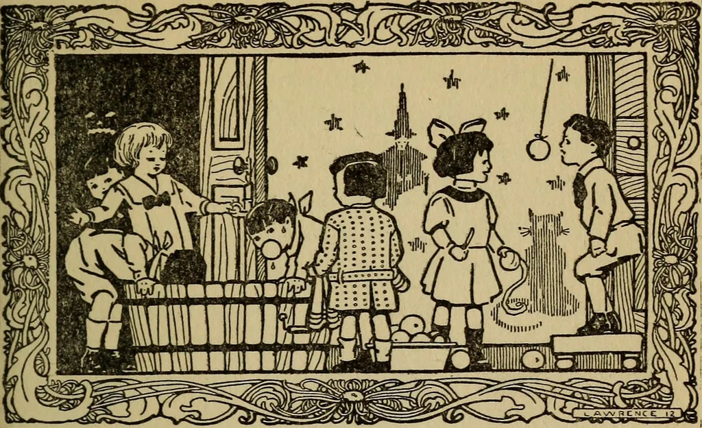 An illustration from The children's book of games & parties, 1913, leaf 156
