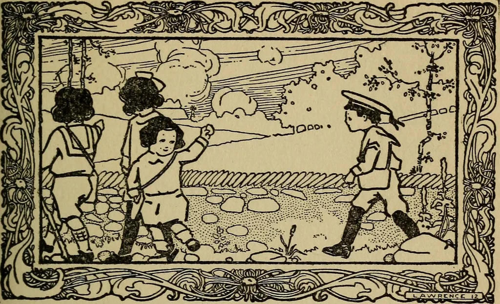 An illustration from The children's book of games & parties, 1913, leaf 162