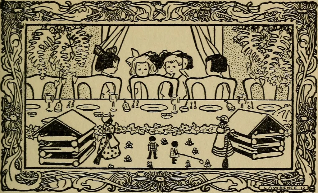 An illustration from The children's book of games & parties, 1913, leaf 170