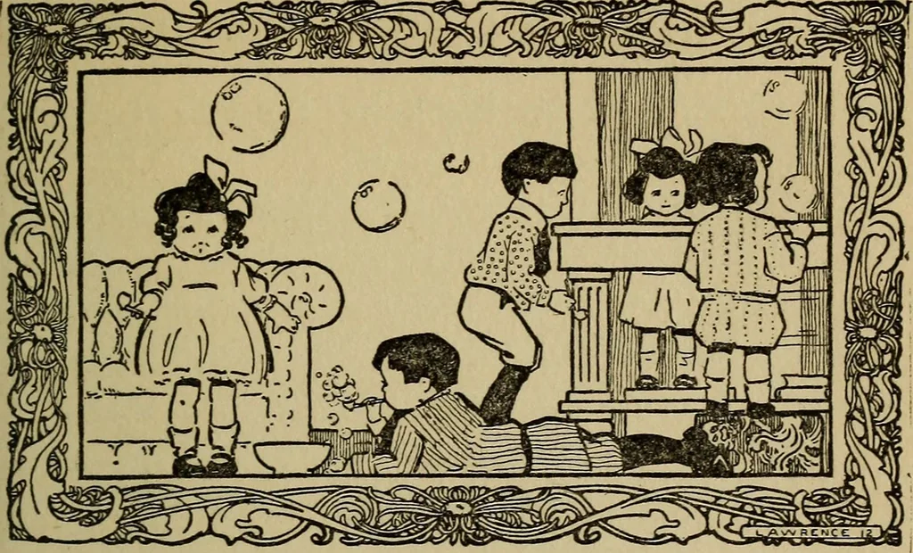 An illustration from The children's book of games & parties, 1913, leaf 198