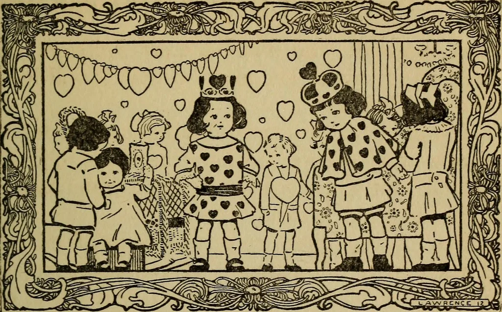 An illustration from The children's book of games & parties, 1913, leaf 204