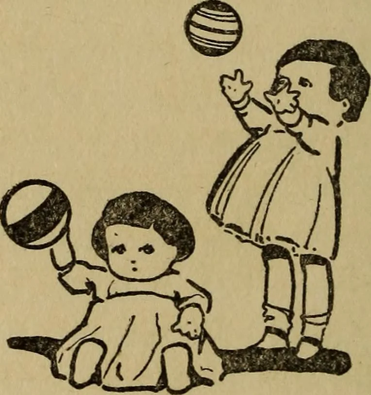 An illustration from The children's book of games & parties, 1913, leaf 23