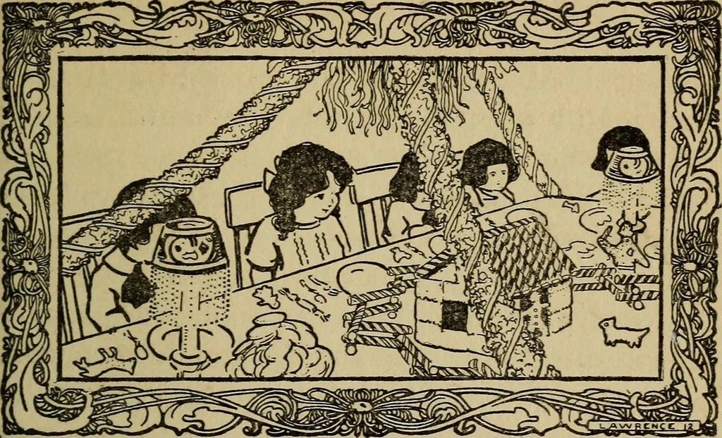 An illustration from The children's book of games & parties, 1913, leaf 232