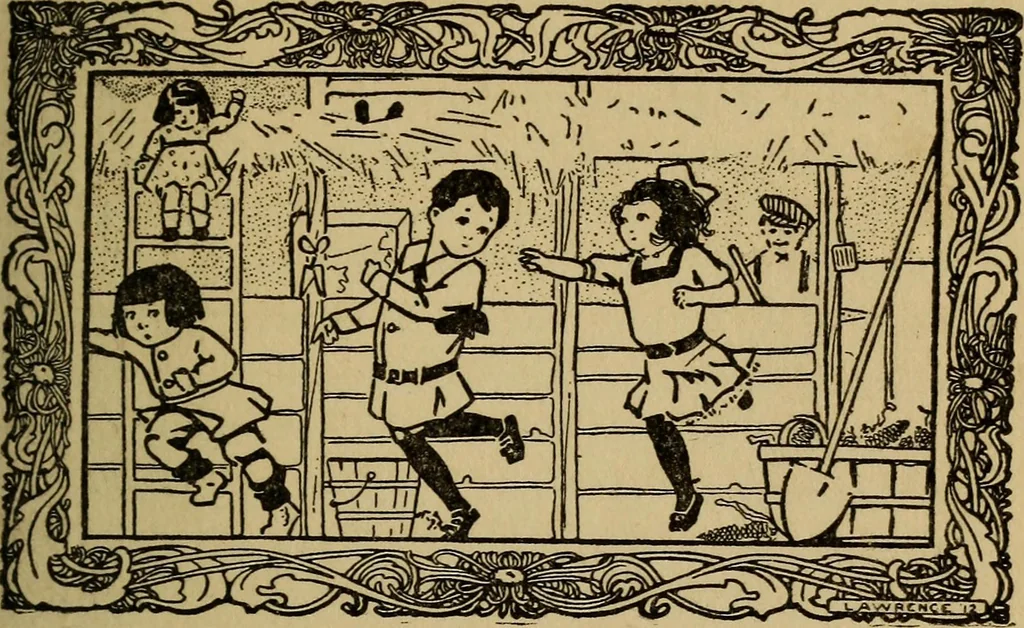 An illustration from The children's book of games & parties, 1913, leaf 24
