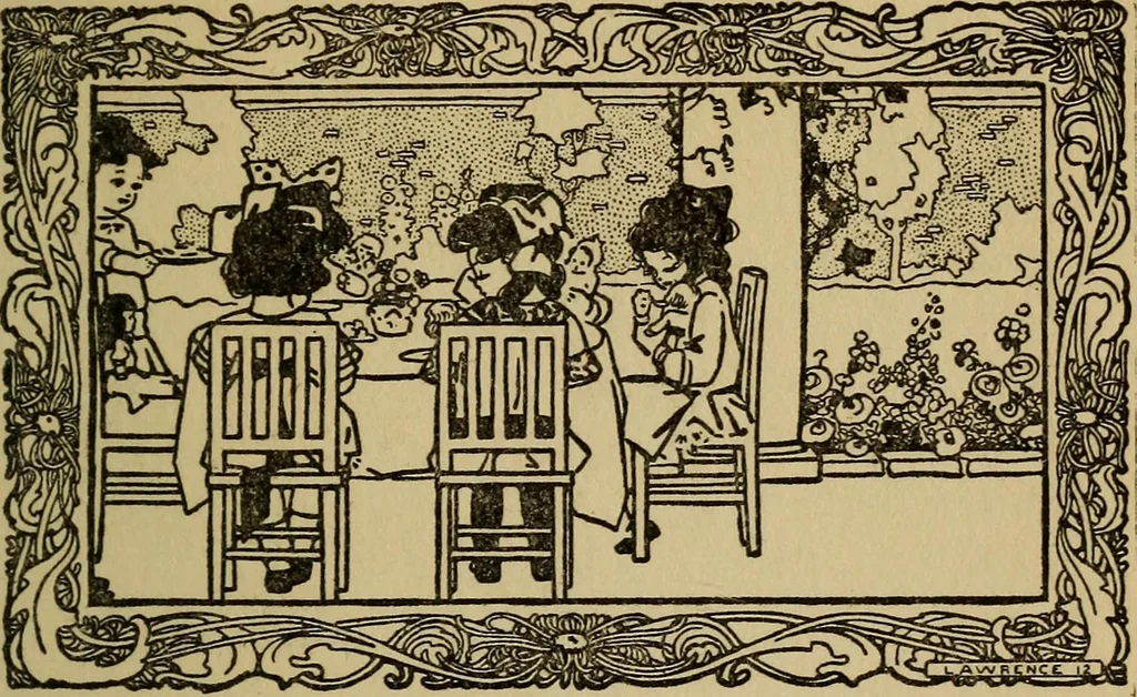 An illustration from The children's book of games & parties, 1913, leaf 258