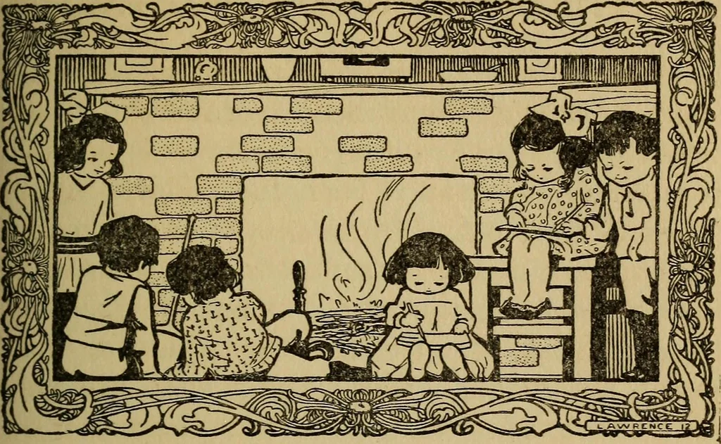 An illustration from The children's book of games & parties, 1913, leaf 44