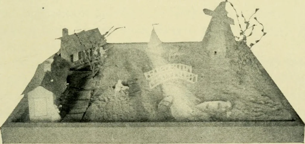 An illustration from Children's occupations, 1920, leaf 182