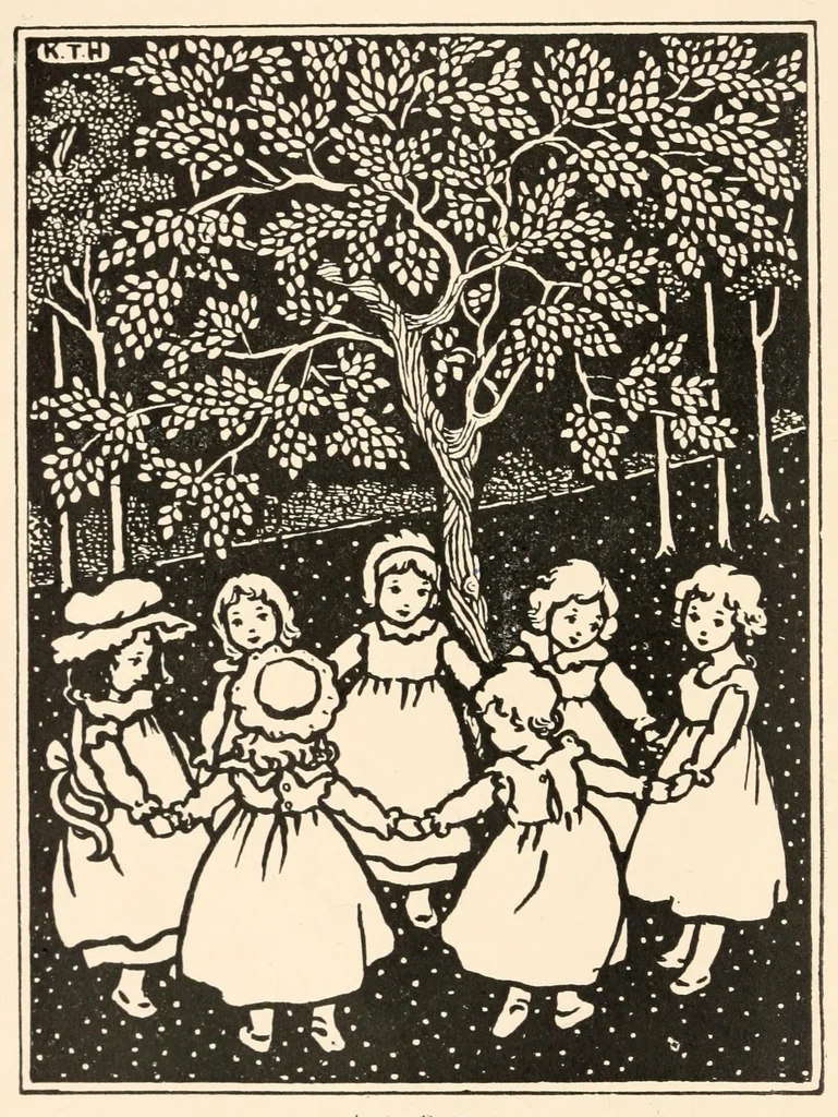 An illustration from Children's rhymes, children's games, children's songs, children's stories : a book for bairns and big folk, 1904, leaf 10