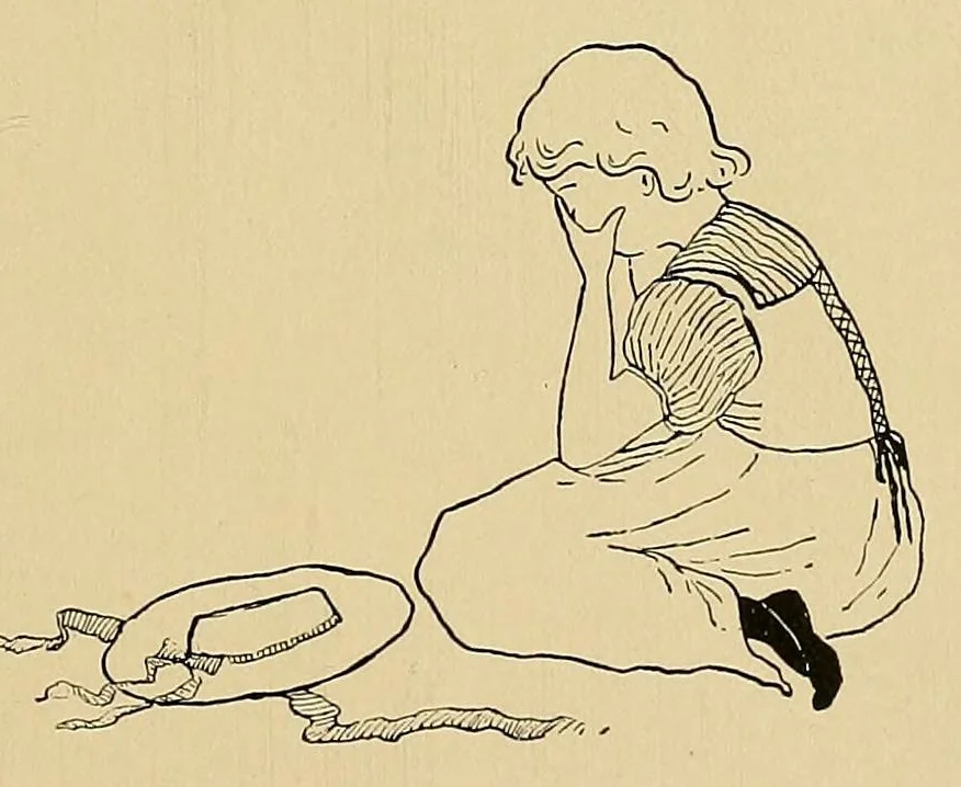 An illustration from Children's singing games, 1895, leaf 49