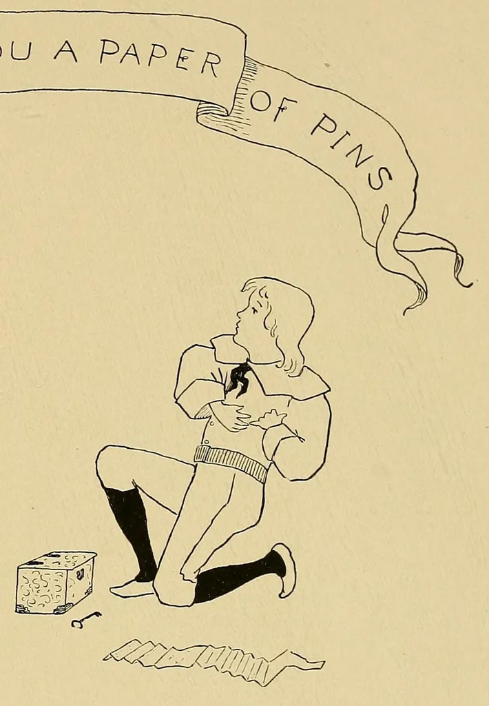 An illustration from Children's singing games, 1895, leaf 63