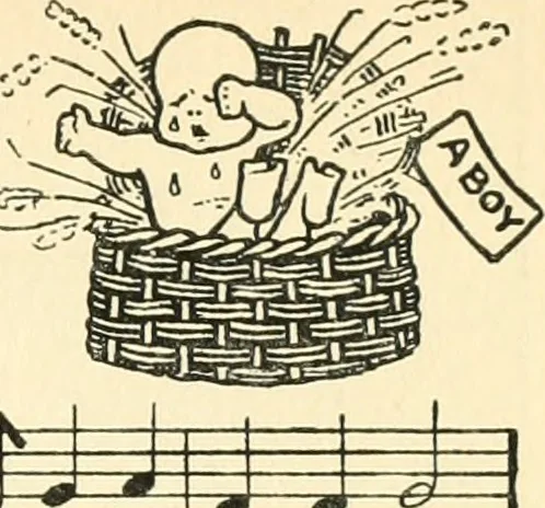 An illustration from Children's singing games, with the tunes to which they are sung, 1900, leaf 24
