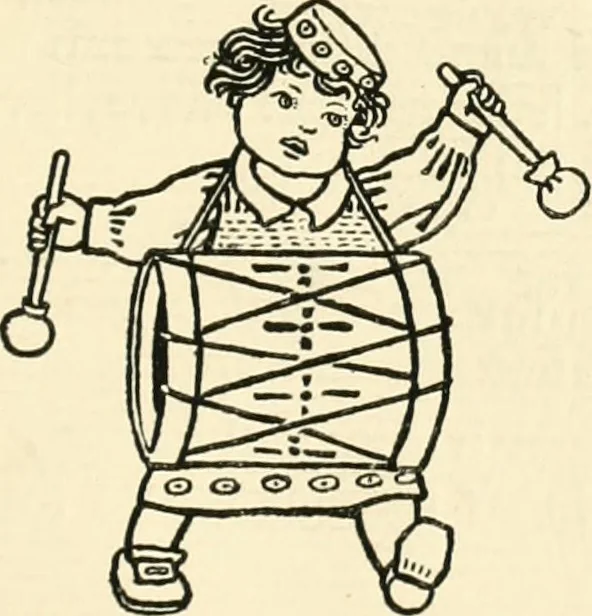 An illustration from Children's singing games, with the tunes to which they are sung, 1900, leaf 28