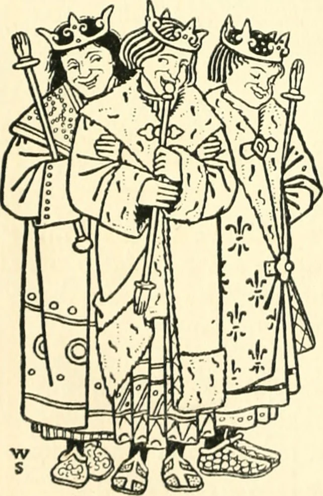 An illustration from Children's singing games, with the tunes to which they are sung, 1900, leaf 29