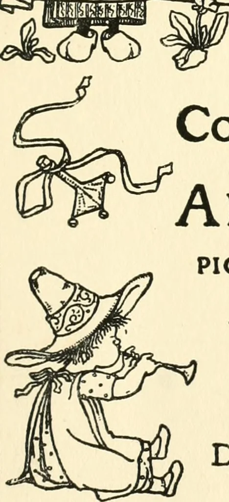 An illustration from Children's singing games, with the tunes to which they are sung, 1900, leaf 6