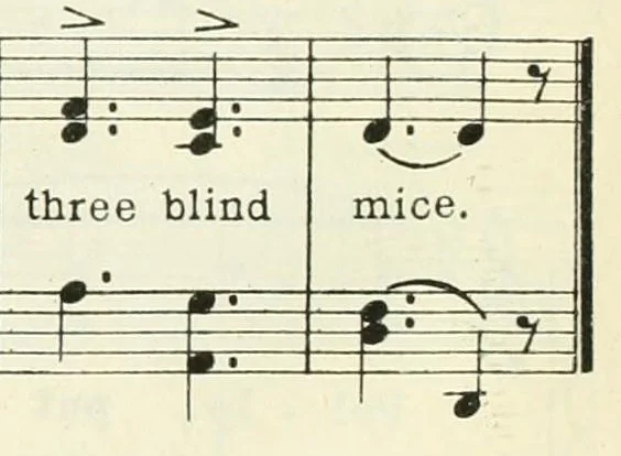An illustration from The child's own music book : the largest collection of mothers' and childrens' songs, musical games and piano music ever published, covering completely all phases of child life, 1918, leaf 56