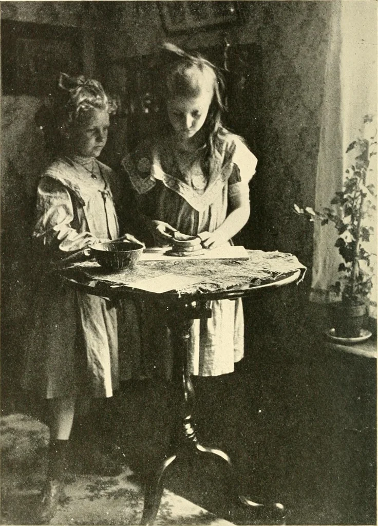An illustration from The child's rainy day book, 1905, leaf 7