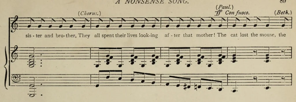 An illustration from The child's song and game book; a collection of original songs and games for children, 1899, leaf 97