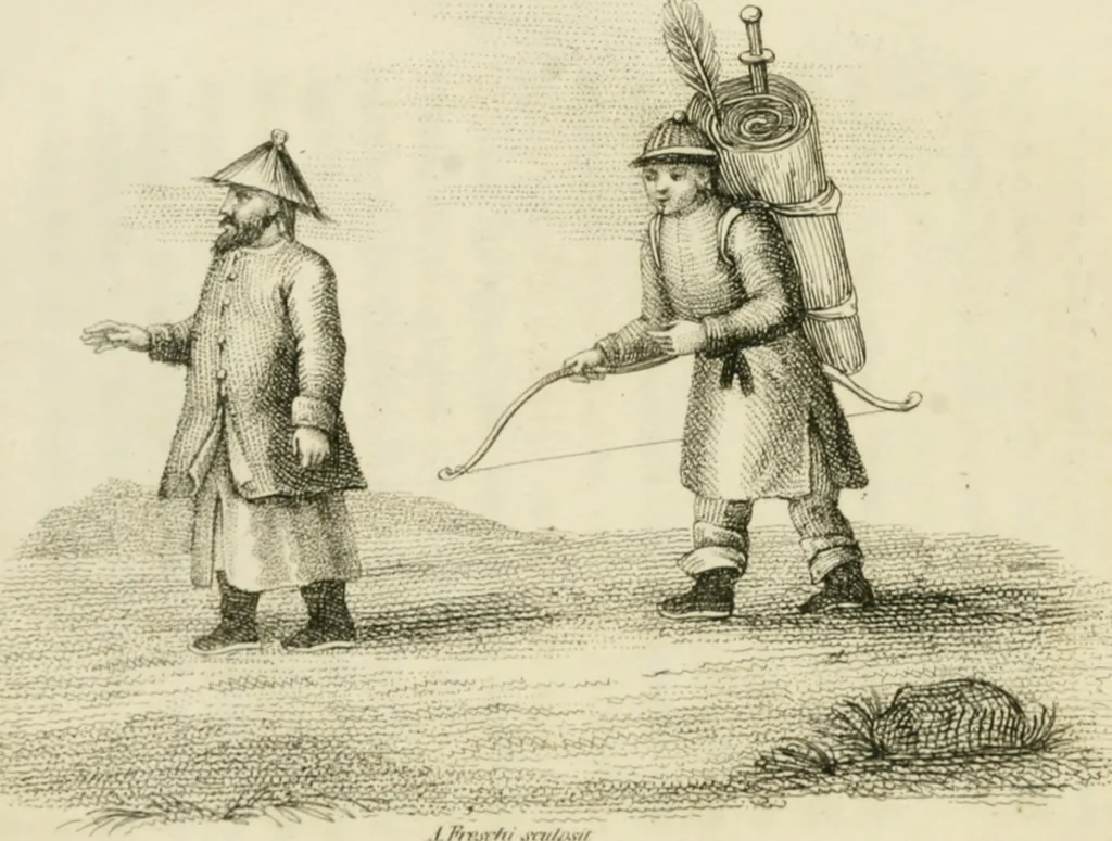 An illustration from China, its costume, arts, manufactures, &c. : edited principally from the originals in the cabinet of the late M. Bertin, with observations explanatory, historical, and literary, 1812, leaf 101