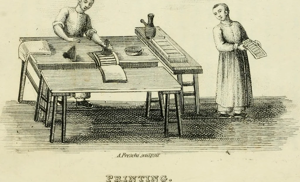 An illustration from China, its costume, arts, manufactures, &c. : edited principally from the originals in the cabinet of the late M. Bertin, with observations explanatory, historical, and literary, 1812, leaf 102