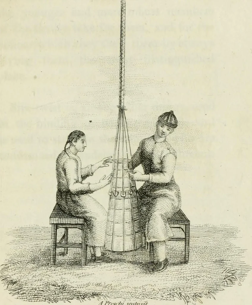 An illustration from China, its costume, arts, manufactures, &c. : edited principally from the originals in the cabinet of the late M. Bertin, with observations explanatory, historical, and literary, 1812, leaf 118