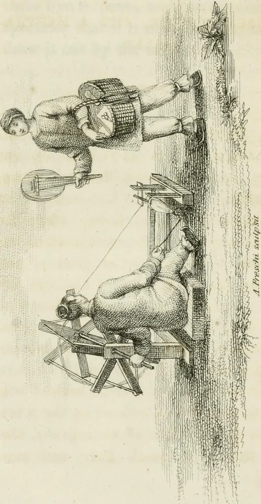 An illustration from China, its costume, arts, manufactures, &c. : edited principally from the originals in the cabinet of the late M. Bertin, with observations explanatory, historical, and literary, 1812, leaf 133