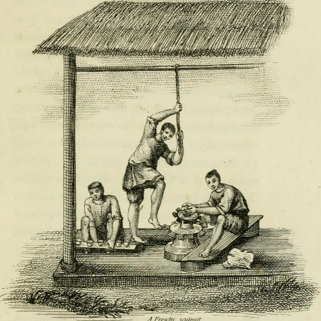 An illustration from China, its costume, arts, manufactures, &c. : edited principally from the originals in the cabinet of the late M. Bertin, with observations explanatory, historical, and literary, 1812, leaf 66
