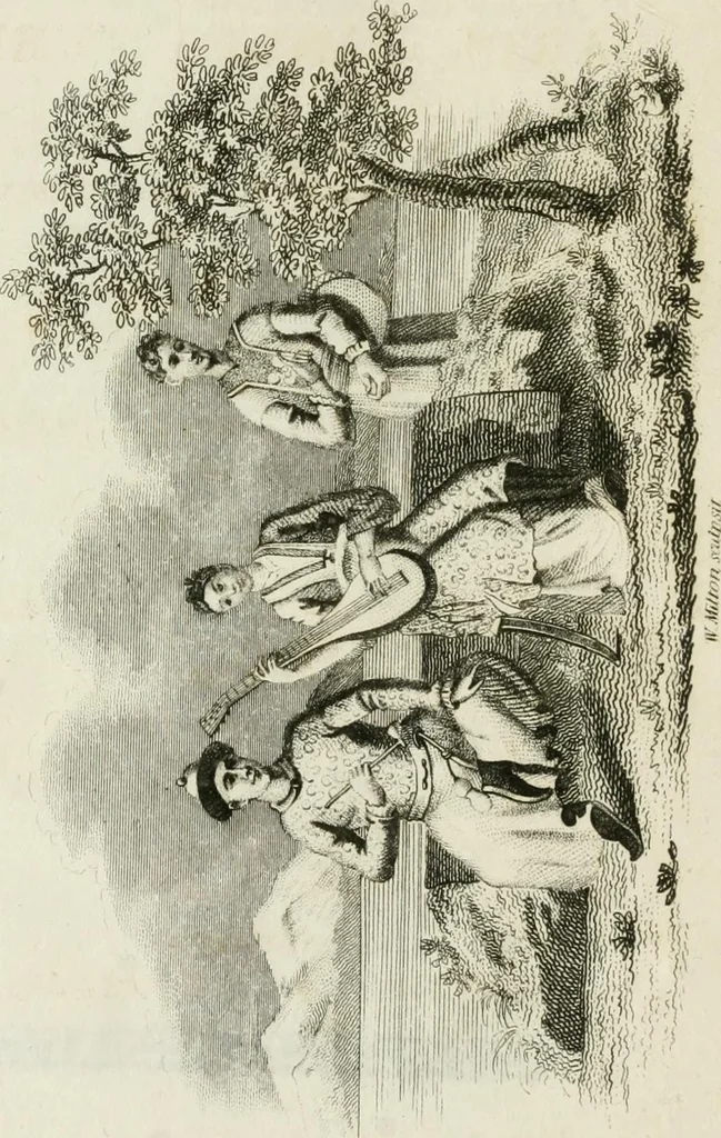 An illustration from China, its costume, arts, manufactures, &c. : edited principally from the originals in the cabinet of the late M. Bertin, with observations explanatory, historical, and literary, 1812, leaf 7