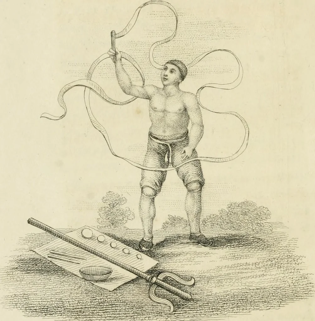 An illustration from China, its costume, arts, manufactures, &c. : edited principally from the originals in the cabinet of the late M. Bertin, with observations explanatory, historical, and literary, 1812, leaf 157