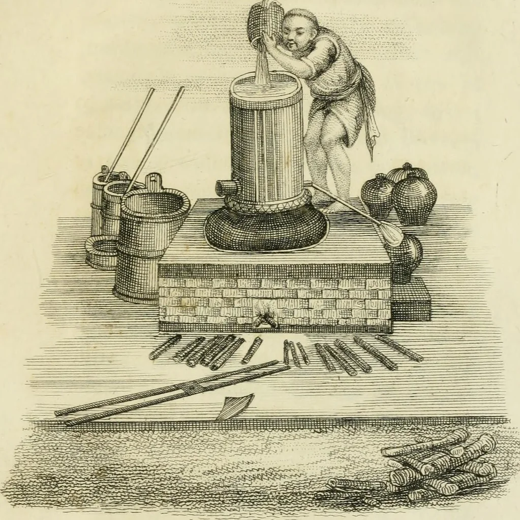 An illustration from China, its costume, arts, manufactures, &c. : edited principally from the originals in the cabinet of the late M. Bertin, with observations explanatory, historical, and literary, 1812, leaf 72