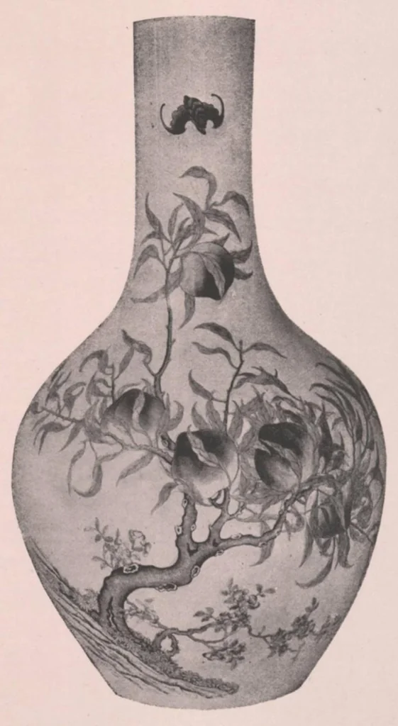 An illustration from Chinese potteries, embroideries, porcelains and paintings and Japanese color prints., 1916, leaf 3