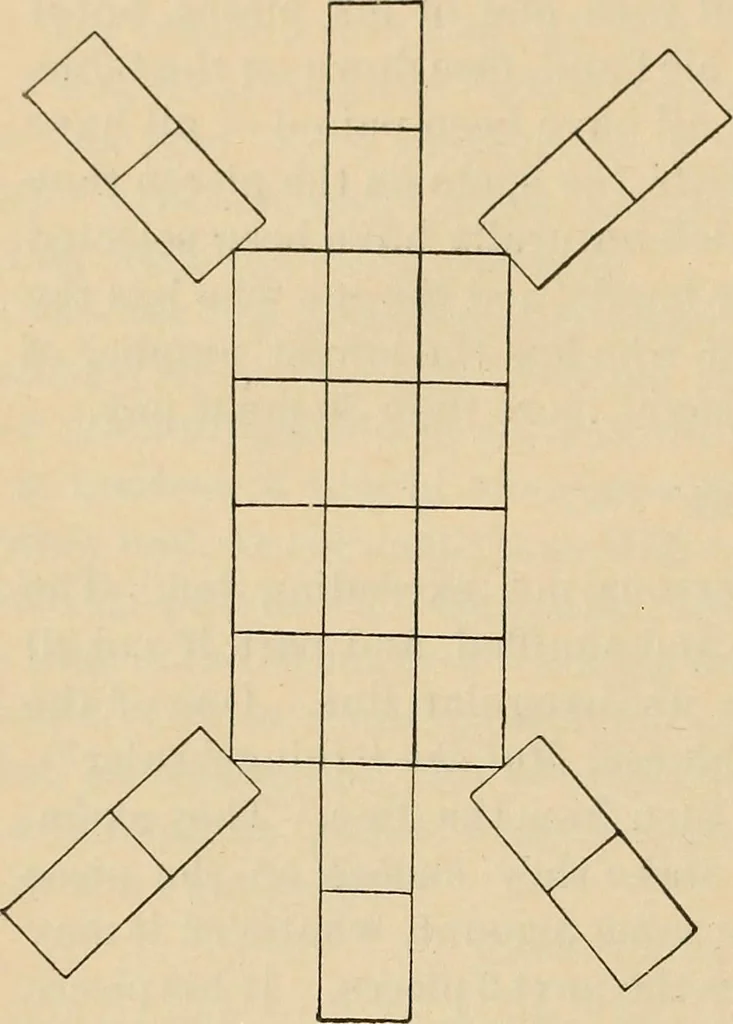 An illustration from Chinese games with dice and dominoes, 1895, leaf 61