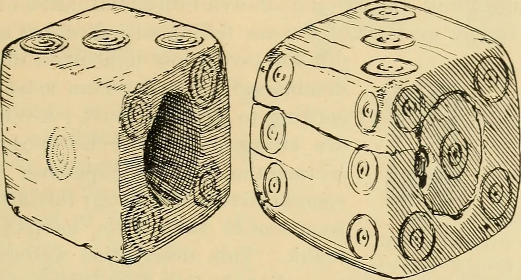 An illustration from Chinese games with dice and dominoes, 1895, leaf 76
