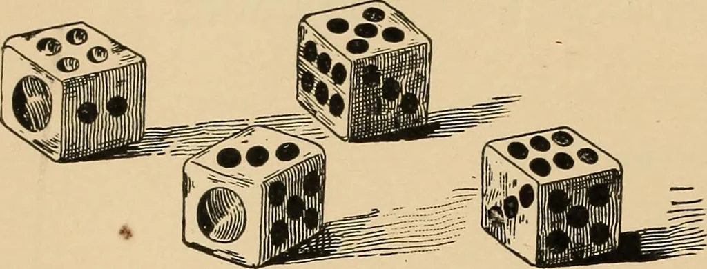 An illustration from Chinese games with dice and dominoes, 1895, leaf 9
