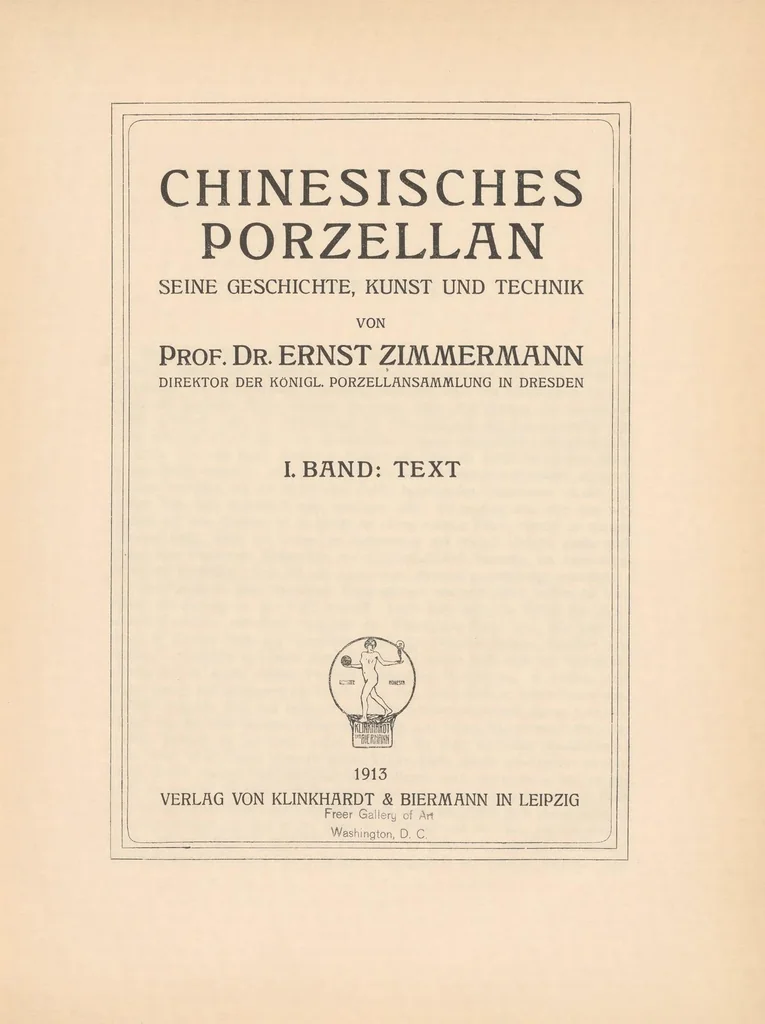 An illustration from Chinesisches Porzellan. : Seine Geschichte, Kunst und Technik, 1913, leaf 7