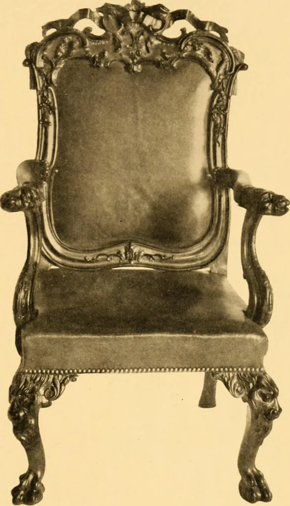 An illustration from A Chippendale romance, 1915, leaf 98