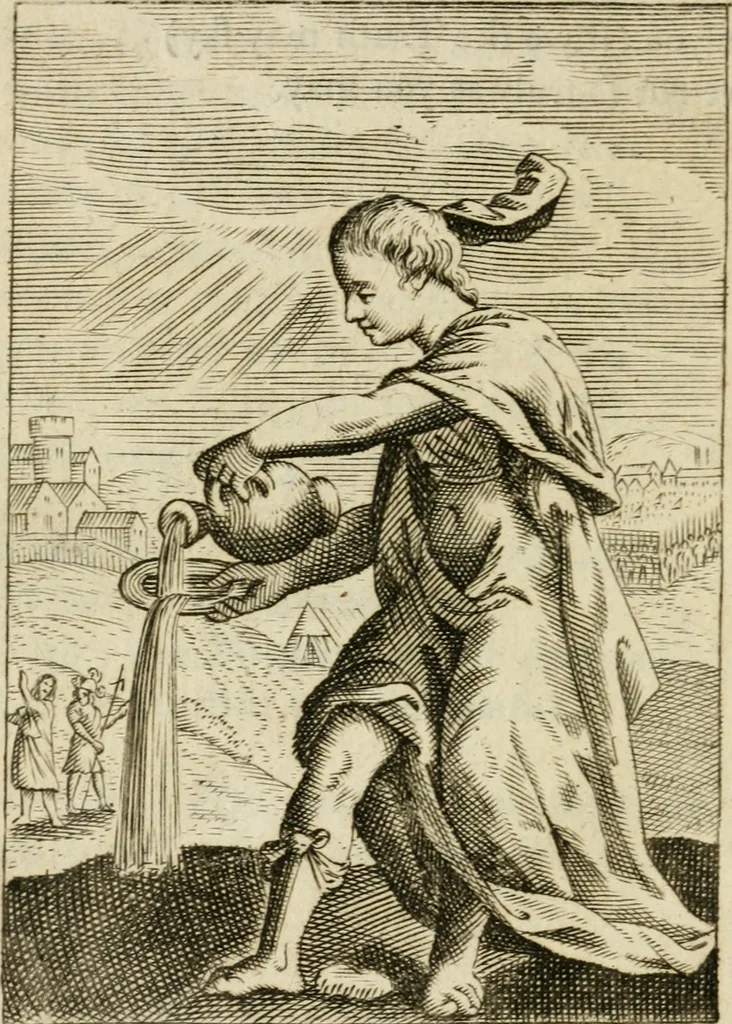 An illustration from Choice emblems, divine and moral, antient and modern, or, Delights for the ingenious, in above fifty select emblems , curiously ingraven upon copper-plates : with fifty pleasant poems and lots, by way of lottery, for illustrating each emblem to promote instruction and good counsel by diverting recreation, 1732, leaf 143