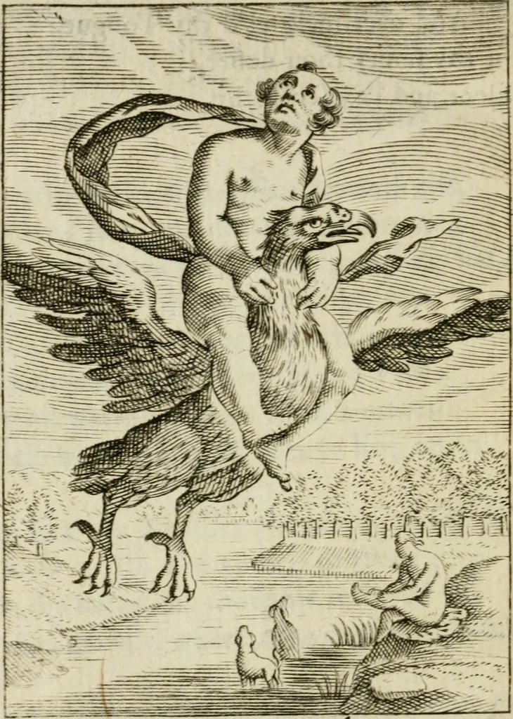 An illustration from Choice emblems, divine and moral, antient and modern, or, Delights for the ingenious, in above fifty select emblems , curiously ingraven upon copper-plates : with fifty pleasant poems and lots, by way of lottery, for illustrating each emblem to promote instruction and good counsel by diverting recreation, 1732, leaf 199