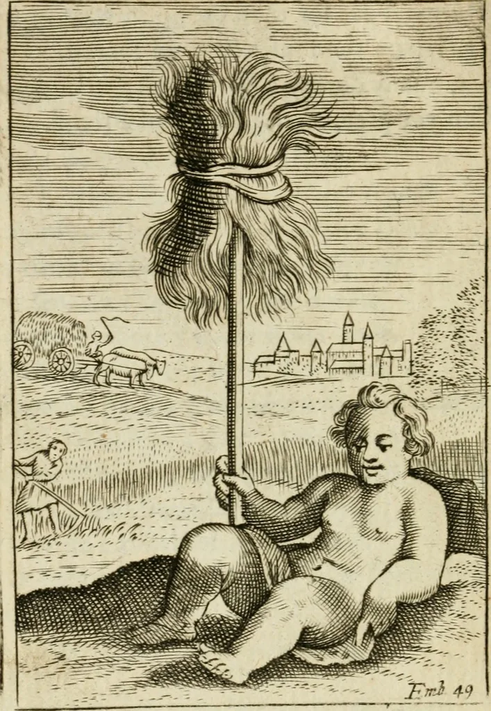 An illustration from Choice emblems, divine and moral, antient and modern, or, Delights for the ingenious, in above fifty select emblems , curiously ingraven upon copper-plates : with fifty pleasant poems and lots, by way of lottery, for illustrating each emblem to promote instruction and good counsel by diverting recreation, 1732, leaf 219