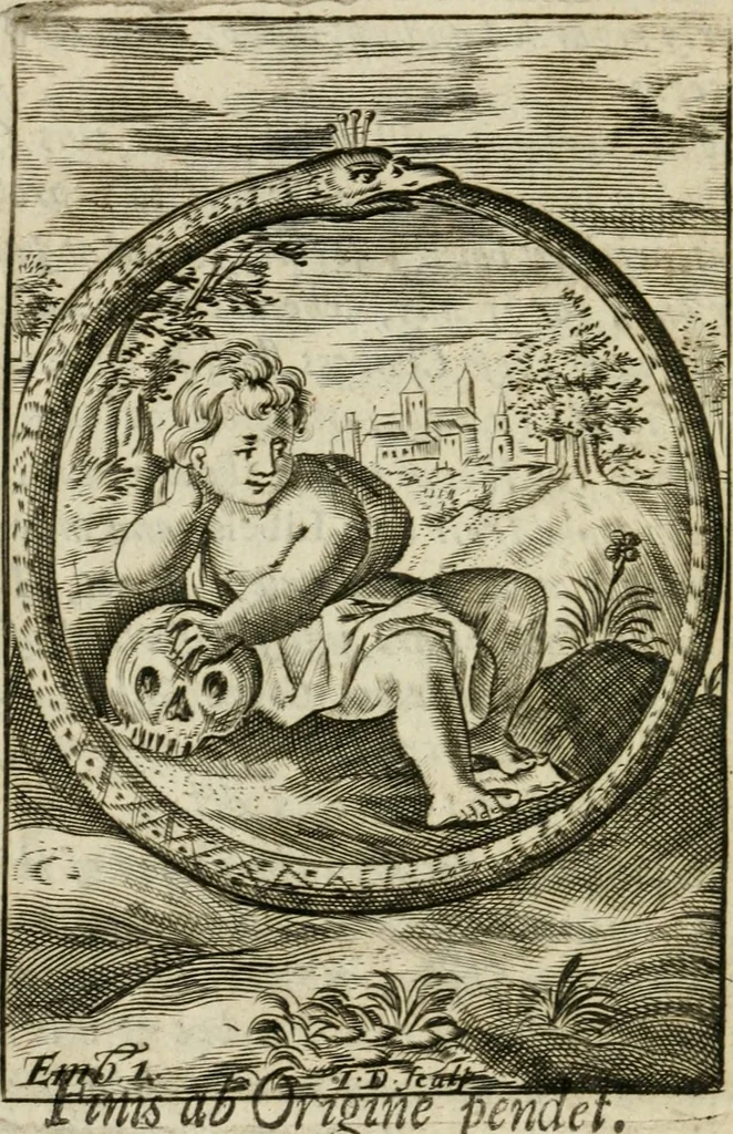 An illustration from Choice emblems, divine and moral, antient and modern, or, Delights for the ingenious, in above fifty select emblems , curiously ingraven upon copper-plates : with fifty pleasant poems and lots, by way of lottery, for illustrating each emblem to promote instruction and good counsel by diverting recreation, 1732, leaf 25