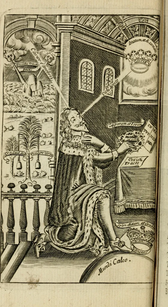 An illustration from Choice emblems, divine and moral, antient and modern, or, Delights for the ingenious, in above fifty select emblems , curiously ingraven upon copper-plates : with fifty pleasant poems and lots, by way of lottery, for illustrating each emblem to promote instruction and good counsel by diverting recreation, 1732, leaf 27