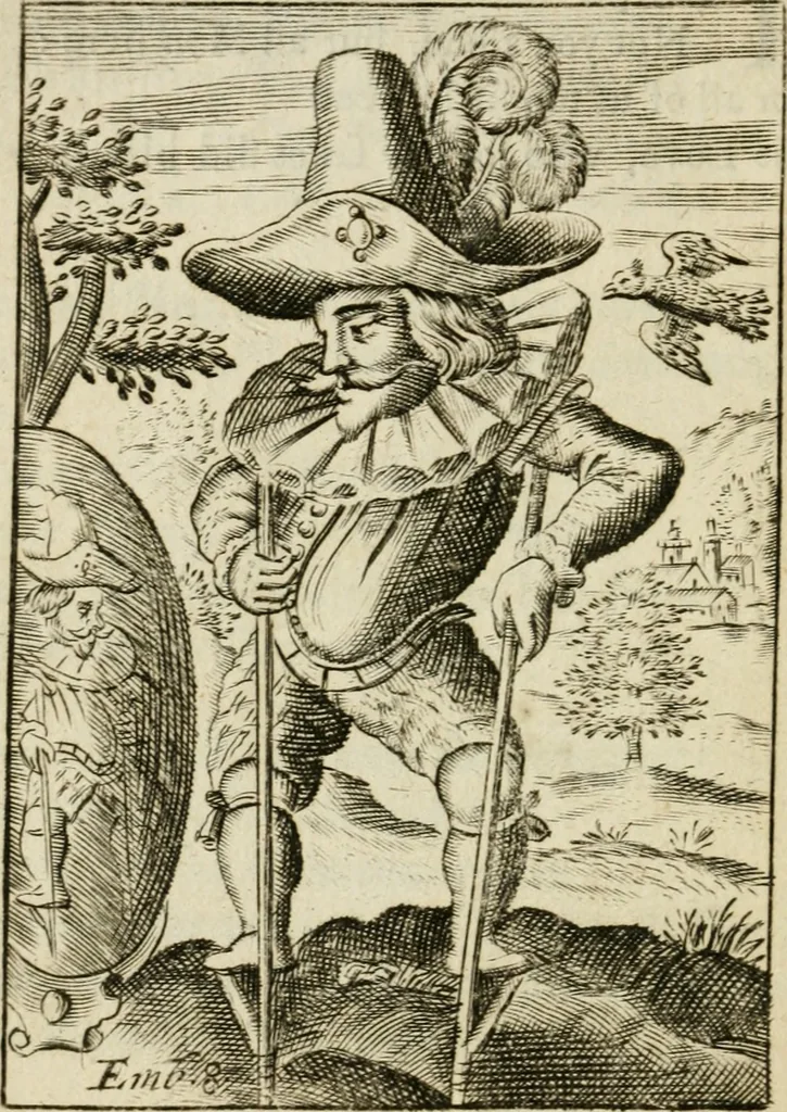 An illustration from Choice emblems, divine and moral, antient and modern, or, Delights for the ingenious, in above fifty select emblems , curiously ingraven upon copper-plates : with fifty pleasant poems and lots, by way of lottery, for illustrating each emblem to promote instruction and good counsel by diverting recreation, 1732, leaf 55