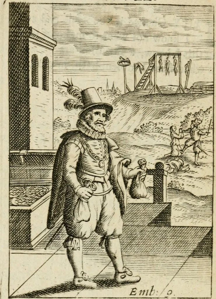 An illustration from Choice emblems, divine and moral, antient and modern, or, Delights for the ingenious, in above fifty select emblems , curiously ingraven upon copper-plates : with fifty pleasant poems and lots, by way of lottery, for illustrating each emblem to promote instruction and good counsel by diverting recreation, 1732, leaf 59