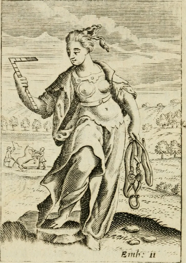 An illustration from Choice emblems, divine and moral, antient and modern, or, Delights for the ingenious, in above fifty select emblems , curiously ingraven upon copper-plates : with fifty pleasant poems and lots, by way of lottery, for illustrating each emblem to promote instruction and good counsel by diverting recreation, 1732, leaf 67