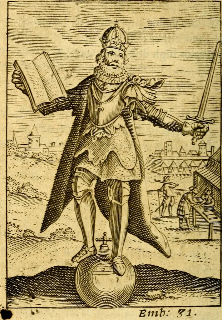 An illustration from Choice emblems, divine and moral, antient and modern; or, Delights for the ingenious, in above fifty select emblems .., 1732, leaf 145