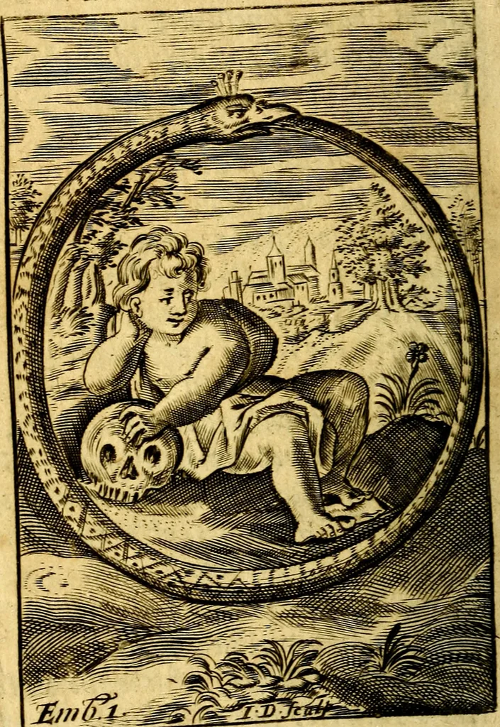 An illustration from Choice emblems, divine and moral, antient and modern; or, Delights for the ingenious, in above fifty select emblems .., 1732, leaf 25